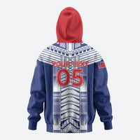 Custom Rugby Toa Samoa Hoodie Samoan Tatau Blue Version LT05 - Polynesian Pride