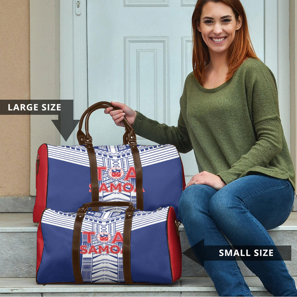 Rugby Toa Samoa Travel Bag Samoan Tatau Blue Version LT05 - Polynesian Pride