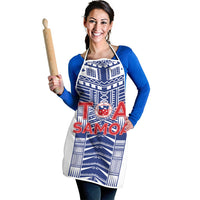 Rugby Toa Samoa Apron Samoan Tatau White Version LT05 - Polynesian Pride