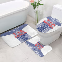 Rugby Toa Samoa Bathroom Set Samoan Tatau White Version LT05 - Polynesian Pride