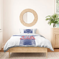 Rugby Toa Samoa Bedding Set Samoan Tatau White Version LT05 - Polynesian Pride