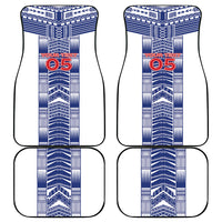 Custom Rugby Toa Samoa Car Mats Samoan Tatau White Version LT05 - Polynesian Pride