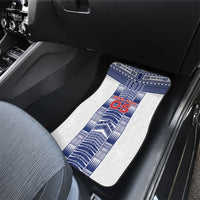 Custom Rugby Toa Samoa Car Mats Samoan Tatau White Version LT05 - Polynesian Pride