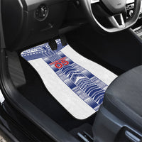 Custom Rugby Toa Samoa Car Mats Samoan Tatau White Version LT05 - Polynesian Pride