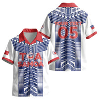 Custom Rugby Toa Samoa Kid Hawaiian Shirt Samoan Tatau White Version LT05 - Polynesian Pride