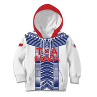 Custom Rugby Toa Samoa Kid Hoodie Samoan Tatau White Version LT05 Hoodie White - Polynesian Pride