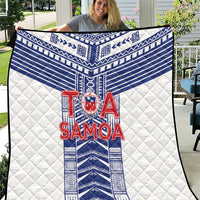Rugby Toa Samoa Quilt Samoan Tatau White Version LT05 White - Polynesian Pride