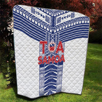 Rugby Toa Samoa Quilt Samoan Tatau White Version LT05 - Polynesian Pride