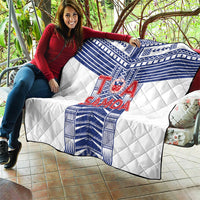 Rugby Toa Samoa Quilt Samoan Tatau White Version LT05 - Polynesian Pride