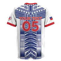 Custom Rugby Toa Samoa Rugby Jersey Samoan Tatau White Version LT05 - Polynesian Pride