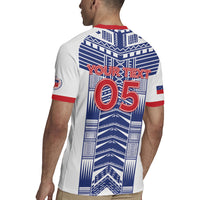 Custom Rugby Toa Samoa Rugby Jersey Samoan Tatau White Version LT05 - Polynesian Pride