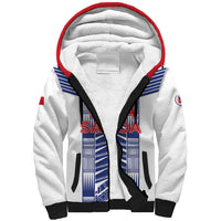 Custom Rugby Toa Samoa Sherpa Hoodie Samoan Tatau White Version LT05 Unisex White - Polynesian Pride