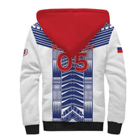 Custom Rugby Toa Samoa Sherpa Hoodie Samoan Tatau White Version LT05 - Polynesian Pride