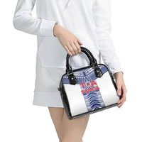 Rugby Toa Samoa Shoulder Handbag Samoan Tatau White Version LT05 - Polynesian Pride