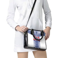 Rugby Toa Samoa Shoulder Handbag Samoan Tatau White Version LT05 - Polynesian Pride