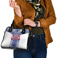 Rugby Toa Samoa Shoulder Handbag Samoan Tatau White Version LT05 - Polynesian Pride