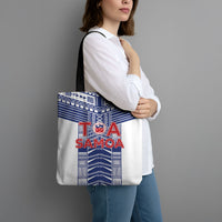 Rugby Toa Samoa Tote Bag Samoan Tatau White Version LT05 - Polynesian Pride