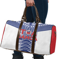 Rugby Toa Samoa Travel Bag Samoan Tatau White Version LT05 - Polynesian Pride