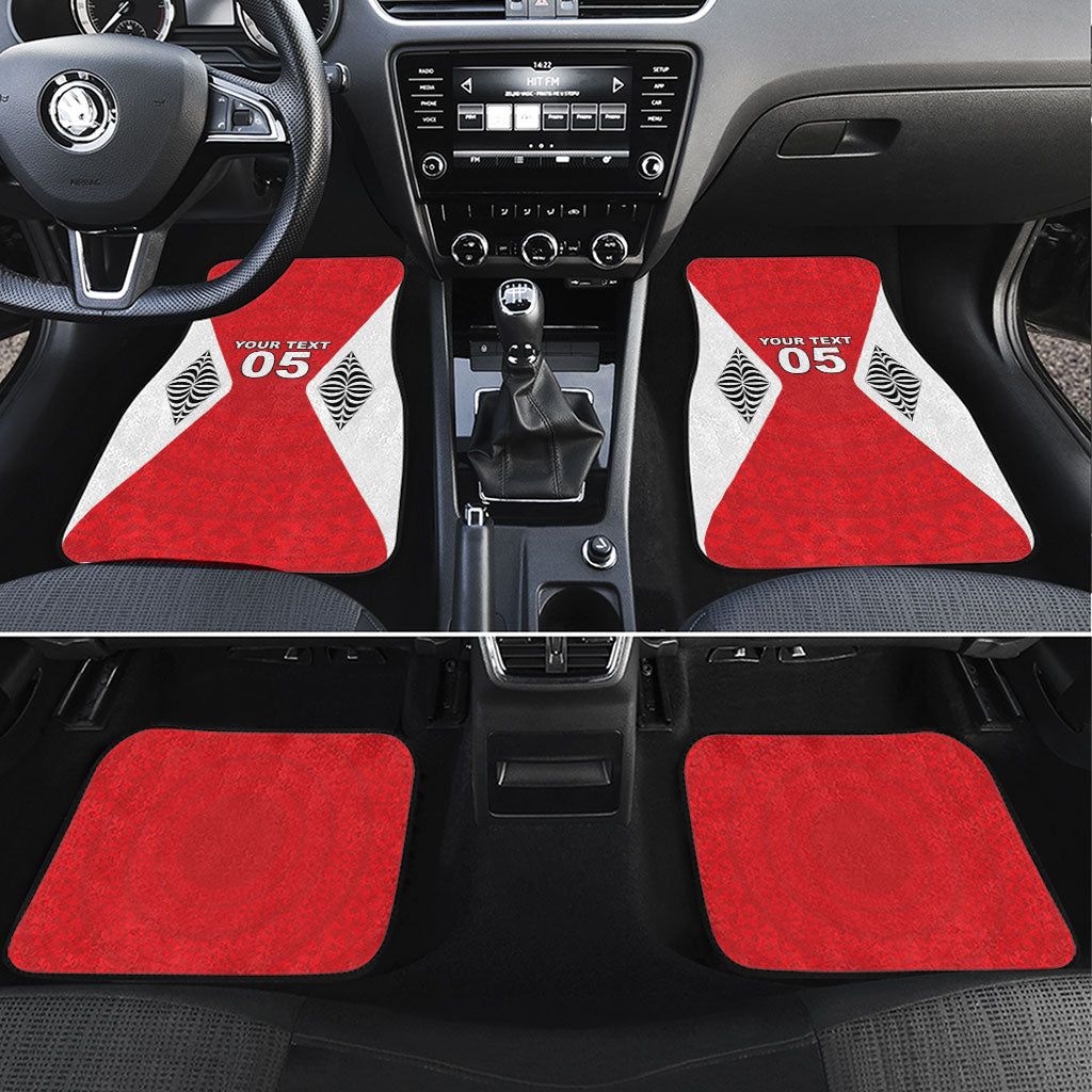 Custom 2026 Tonga Rugby XIII Car Mats Sporty Style LT05 Set 4pcs Red - Polynesian Pride