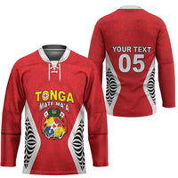 Custom 2026 Tonga Rugby XIII Hockey Jersey Sporty Style LT05 - Polynesian Pride