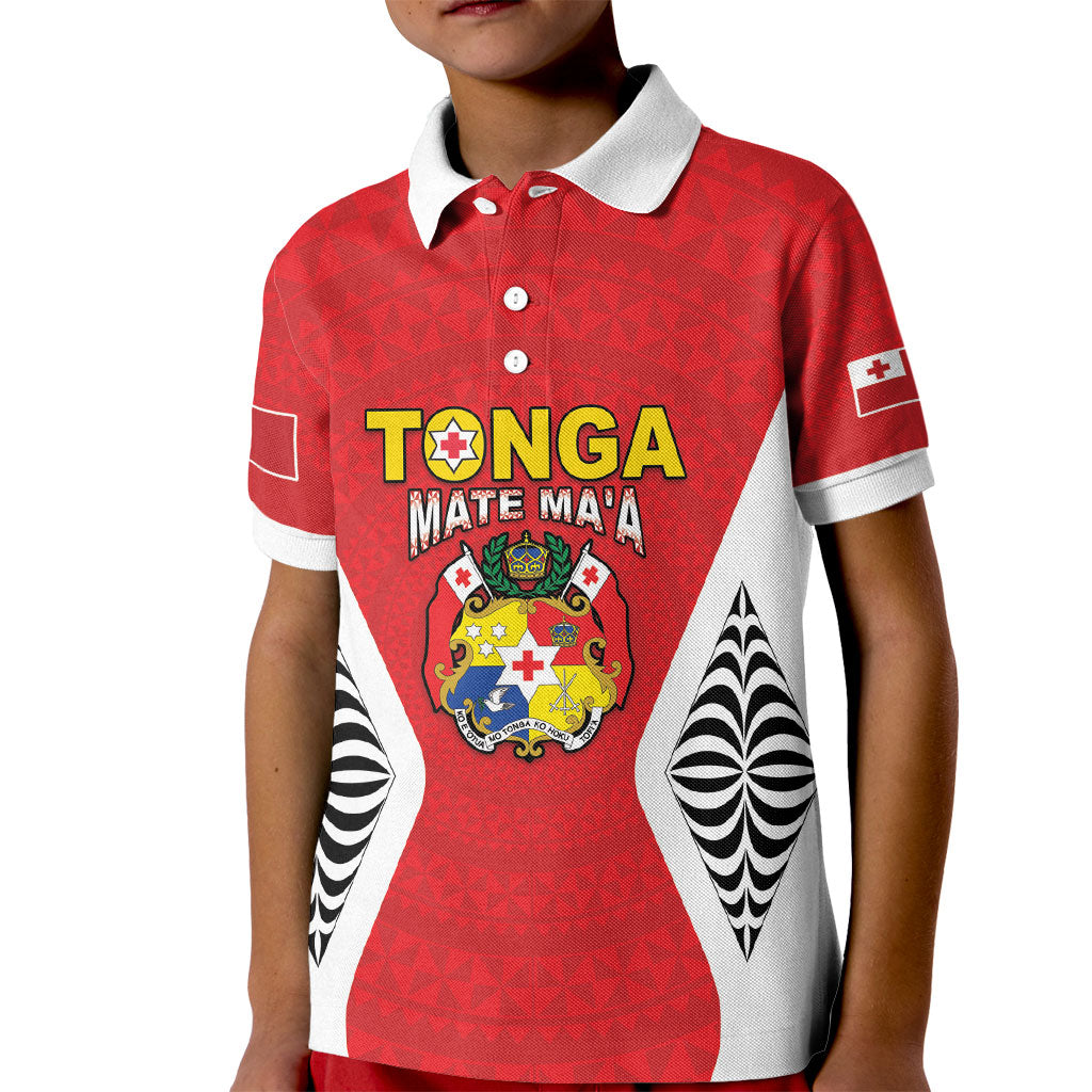 Custom 2026 Tonga Rugby XIII Kid Polo Shirt Sporty Style