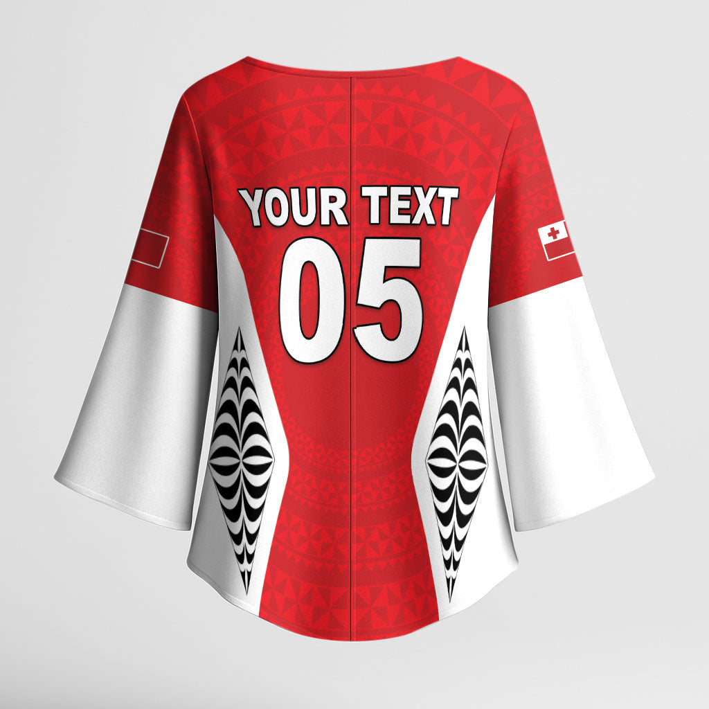 Custom 2026 Tonga Rugby XIII Kimono Sleeve Blouse Sporty Style LT05 - Polynesian Pride