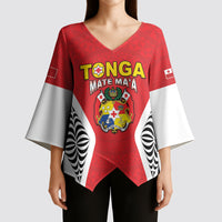 Custom 2026 Tonga Rugby XIII Kimono Sleeve Blouse Sporty Style LT05 - Polynesian Pride
