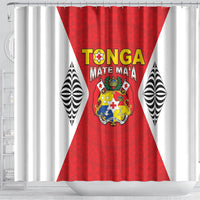 2026 Tonga Rugby XIII Shower Curtain Sporty Style LT05 - Polynesian Pride