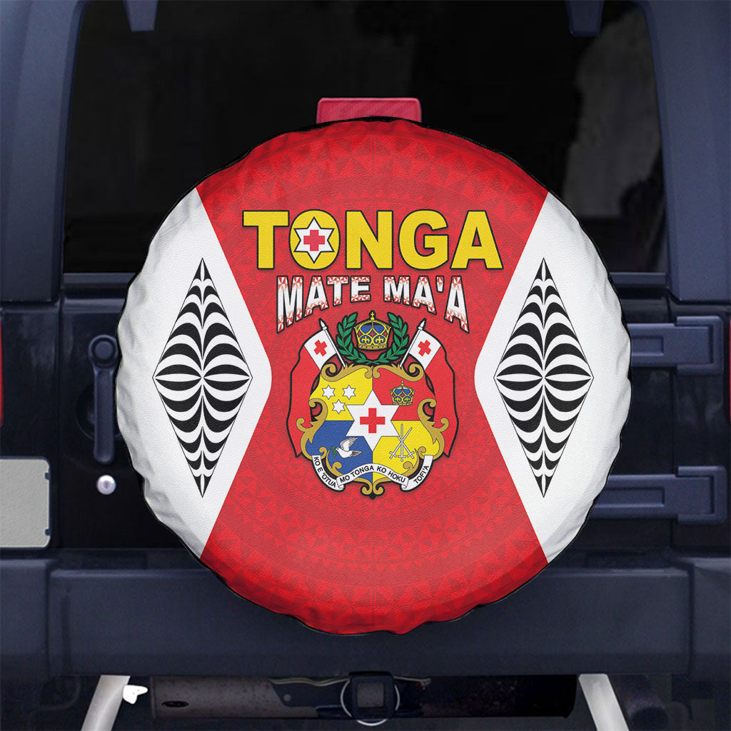 2026 Tonga Rugby XIII Spare Tire Cover Sporty Style LT05 No hole Red - Polynesian Pride