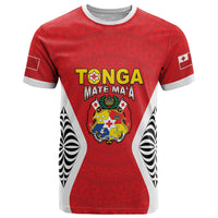Custom 2026 Tonga Rugby XIII T Shirt Sporty Style LT05 Red - Polynesian Pride
