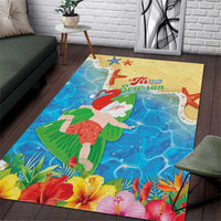 Christmas In Hawaii Area Rug Tis The Sea Sun LT05 Blue - Polynesian Pride