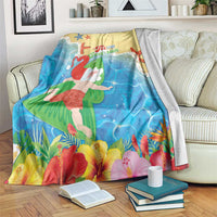 Christmas In Hawaii Blanket Tis The Sea Sun LT05 Blue - Polynesian Pride