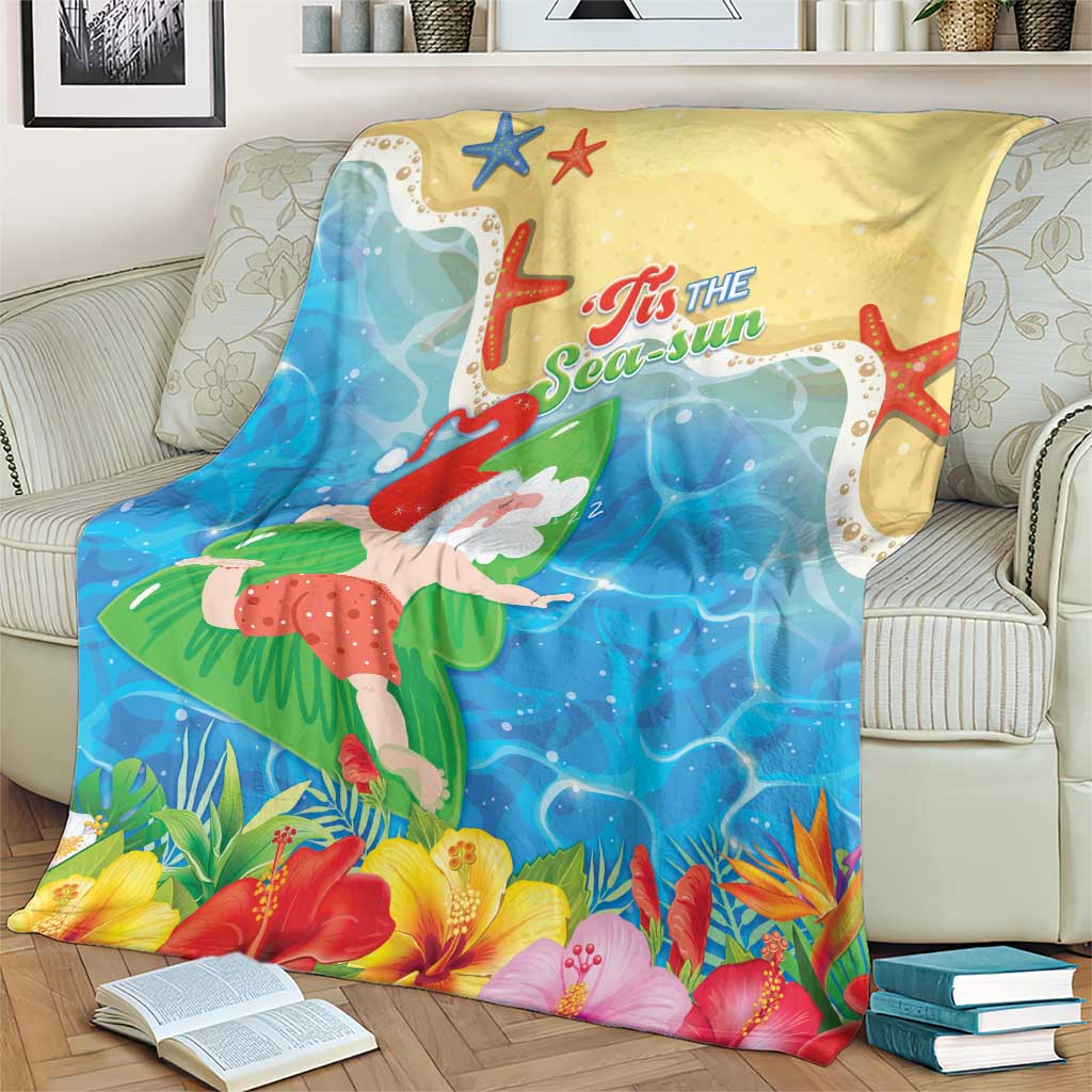 Christmas In Hawaii Blanket Tis The Sea Sun LT05 - Polynesian Pride