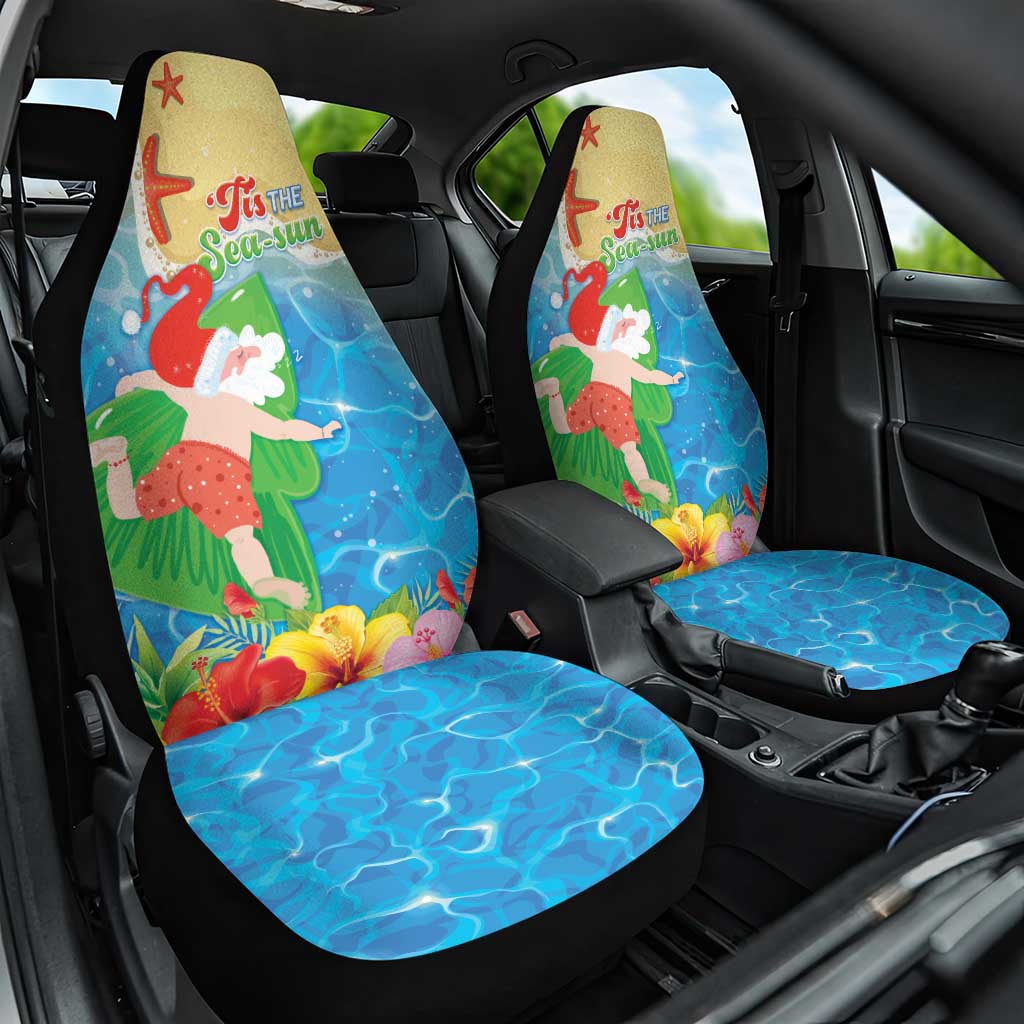 Christmas In Hawaii Car Seat Cover Tis The Sea Sun LT05 One Size Blue - Polynesian Pride