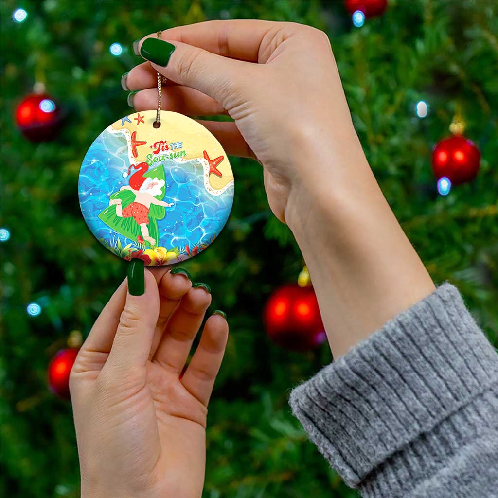Christmas In Hawaii Ceramic Ornament Tis The Sea Sun LT05 - Polynesian Pride
