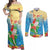 Christmas In Hawaii Couples Matching Off Shoulder Maxi Dress and Long Sleeve Button Shirt Tis The Sea Sun