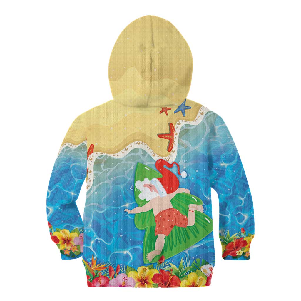 Christmas In Hawaii Kid Hoodie Tis The Sea Sun LT05 - Polynesian Pride