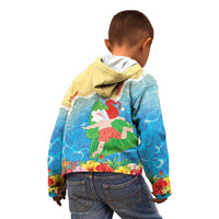 Christmas In Hawaii Kid Hoodie Tis The Sea Sun LT05 - Polynesian Pride