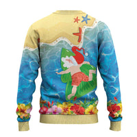 Christmas In Hawaii Ugly Christmas Sweater Tis The Sea Sun LT05 - Polynesian Pride