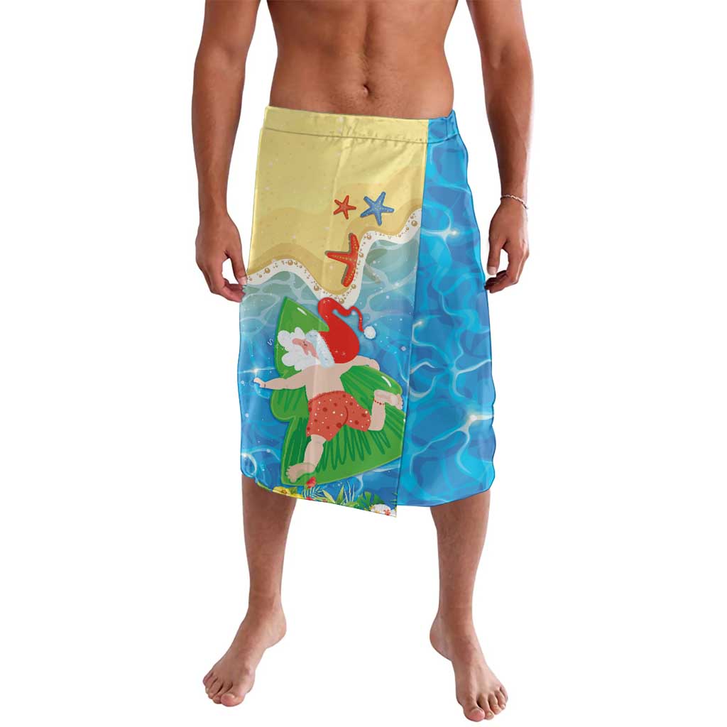 Christmas In Hawaii Lavalava Tis The Sea Sun LT05 Blue - Polynesian Pride
