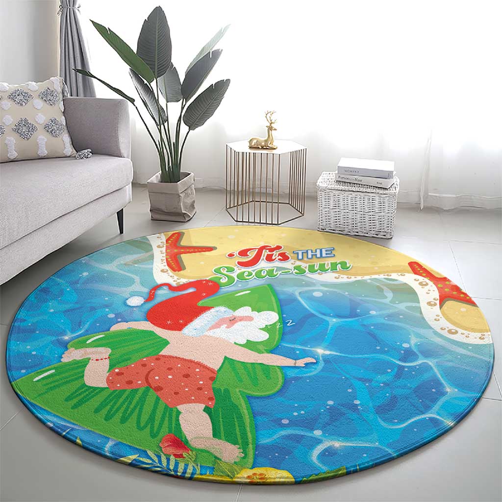Christmas In Hawaii Round Carpet Tis The Sea Sun LT05 - Polynesian Pride