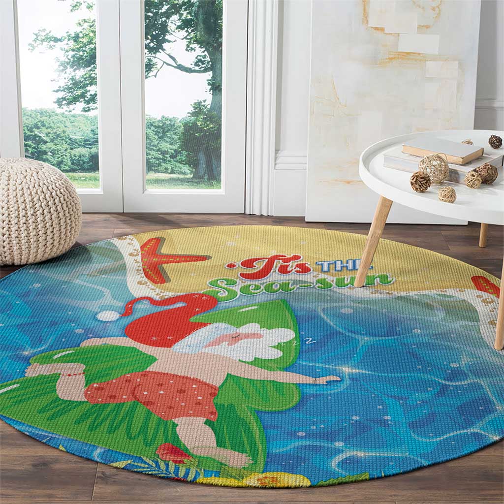 Christmas In Hawaii Round Carpet Tis The Sea Sun LT05 - Polynesian Pride