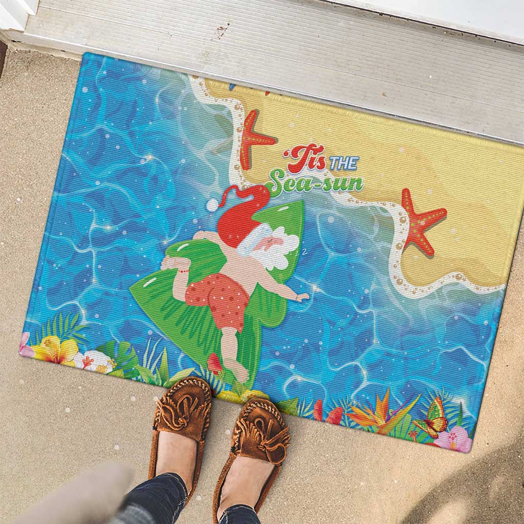 Christmas In Hawaii Rubber Doormat Tis The Sea Sun LT05 - Polynesian Pride