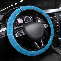 Christmas In Hawaii Steering Wheel Cover Tis The Sea Sun LT05 Universal Fit Blue - Polynesian Pride