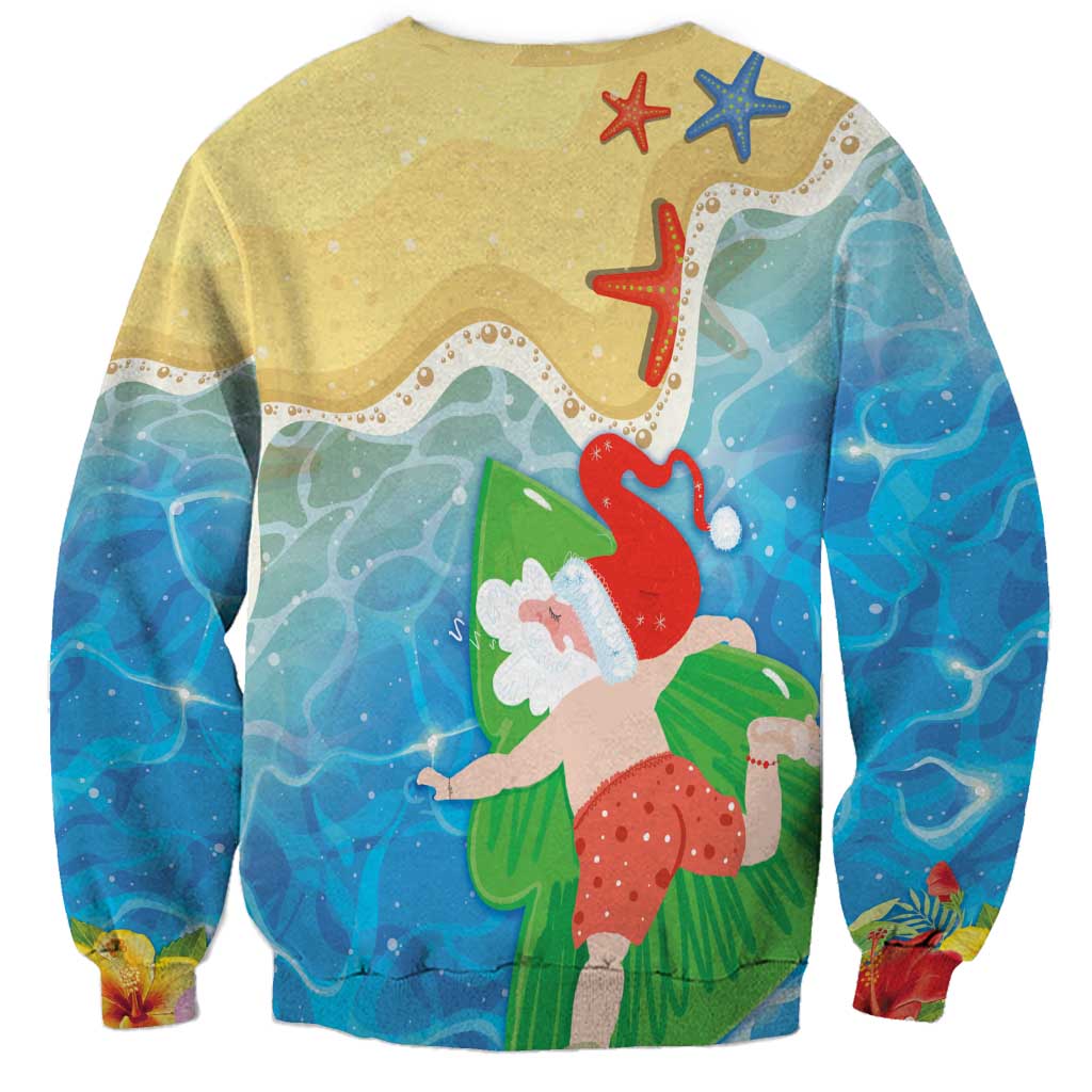 Christmas In Hawaii Sweatshirt Tis The Sea Sun LT05 - Polynesian Pride