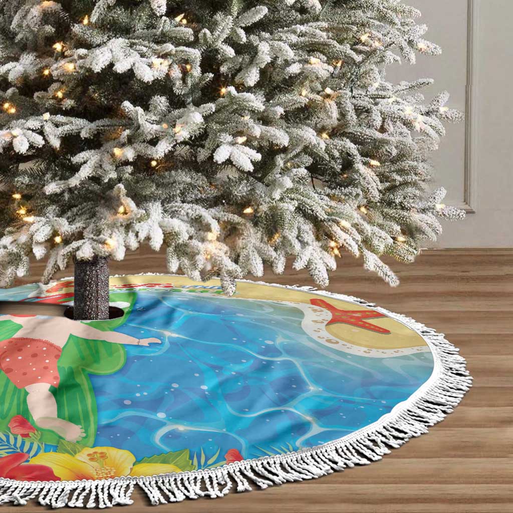 Christmas In Hawaii Tree Skirt Tis The Sea Sun LT05 - Polynesian Pride