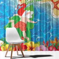 Christmas In Hawaii Window Curtain Tis The Sea Sun LT05 - Polynesian Pride