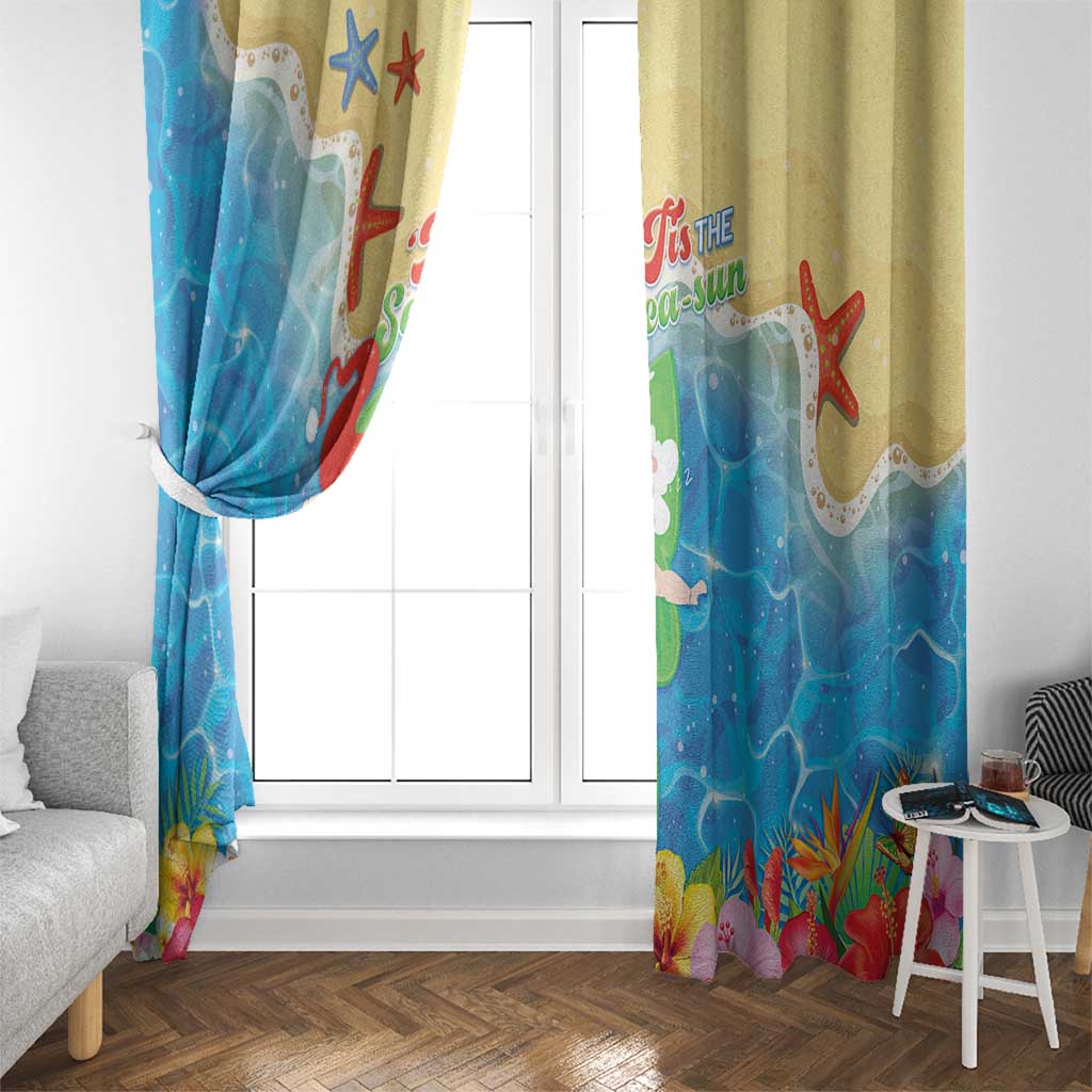 Christmas In Hawaii Window Curtain Tis The Sea Sun LT05 - Polynesian Pride