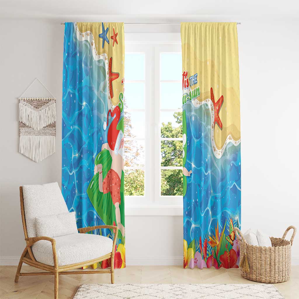 Christmas In Hawaii Window Curtain Tis The Sea Sun LT05 - Polynesian Pride