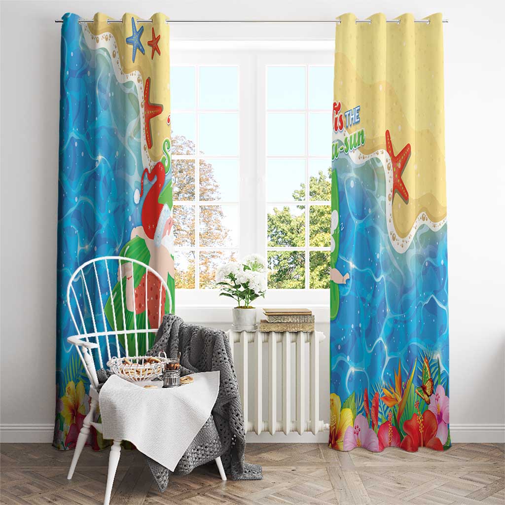 Christmas In Hawaii Window Curtain Tis The Sea Sun LT05 - Polynesian Pride